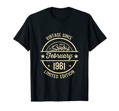 Vintage de cumpleaños desde febrero de 1961 Camiseta