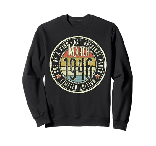 Edición Limitada Retro de Marzo de 1946 para 79 cumpleaños Sudadera