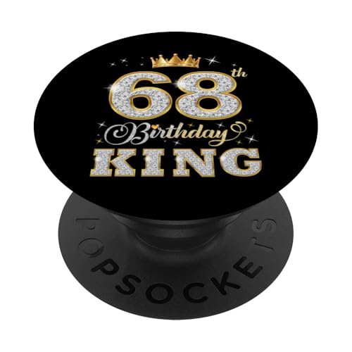 Fiesta de cumpleaños número 68 del Rey de 68 años para él PopSockets PopGrip Adhesivo