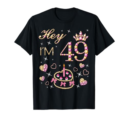 Vela para Tarta de cumpleaños número 49, Mujer de 49 años Camiseta