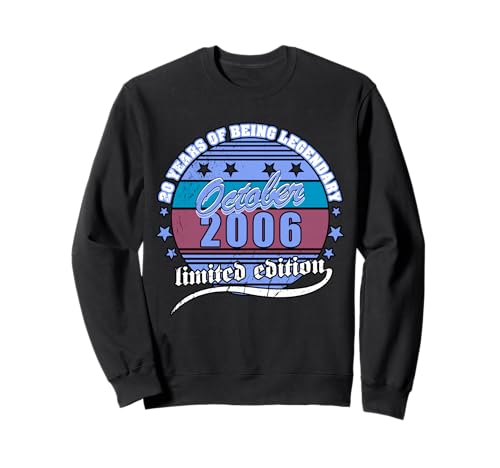 20 cumpleaños Octubre 2006 Vendimia 20 años Legendary Sudadera