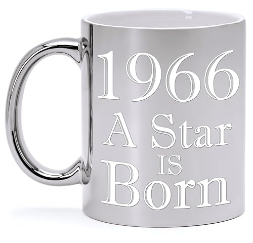 Taza de Cerámica Plateada Metalizada para Cumpleaños de 60 años – A STAR IS BORN