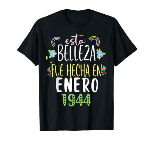 Hecha En enero 1944 Mujer Regalo 78 años Cumpleaños Camiseta