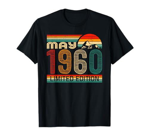 May 1960 Limited Edition Classic 1960 Year Vintage Birthday Camiseta