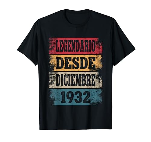 Legendario Desde Diciembre 1932 - Cumpleaños 92 Años Camiseta