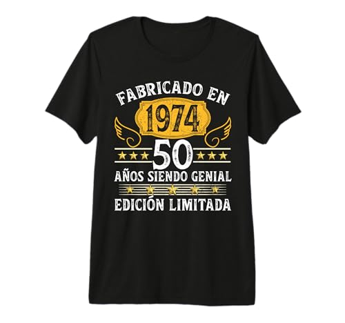 50 Años Cumpleaños Hombres Mujeres Fabricado En 1974 Camiseta Premium