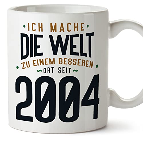 MUGFFINS Tazas 2004 Cumpleaños - En Alemán - Ich Mache Die Welt zu Einem Besseren - 11 oz / 330 ml...