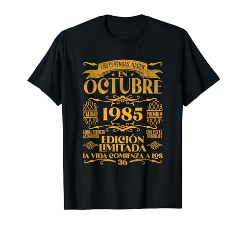 Las Leyendas nacen en Octubre de 1985 - 36 años Cumpleaños Camiseta