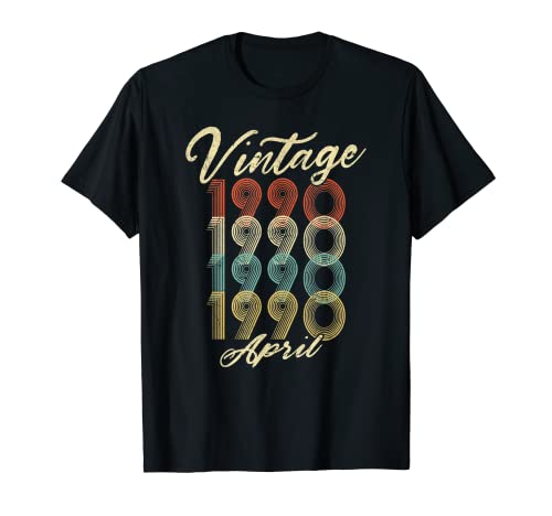 30 cumpleaños regalo vintage abril 1990 30 años Camiseta