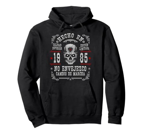 Hecho en 1985 - 40 Años Cumpleaños Moto Biker Hombre Motero Sudadera con Capucha