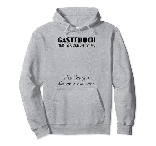 Gästebuch Mein 27. Geburtstag Libro de visitas Firma Sudadera con Capucha