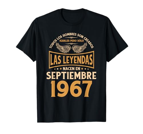 Cumpleaños Hombre Regalos Las Leyendas Septiembre 1967 Camiseta