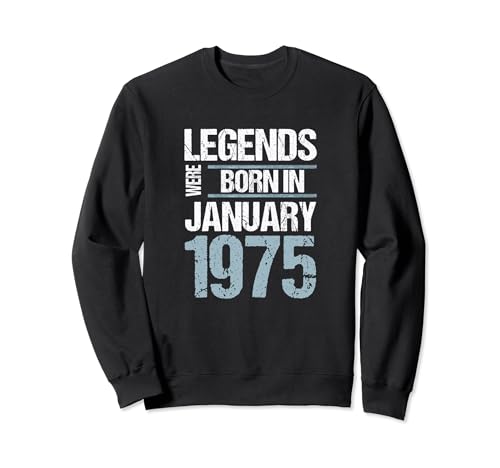 Las leyendas nacieron en enero de 1975 Cumpleaños Sudadera