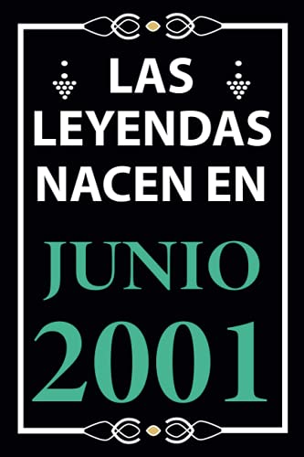 Las leyendas nacen en Junio 2001: Regalo de cumpleaños perfecto para hombre y mujer de 20 años I...