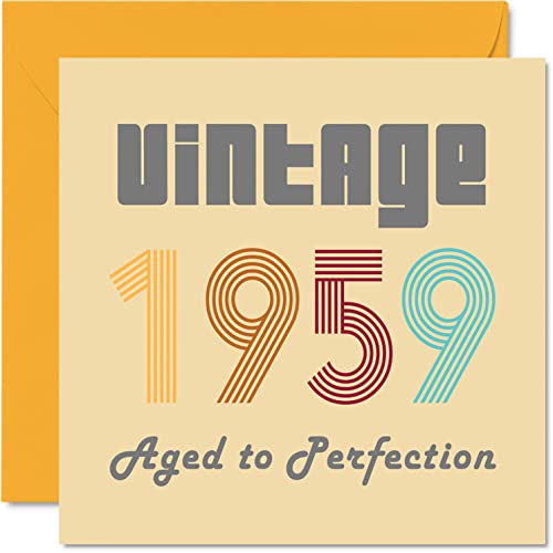 Tarjetas de cumpleaños número 65 para hombres y mujeres – Vintage 1959 Aged To Perfection –...