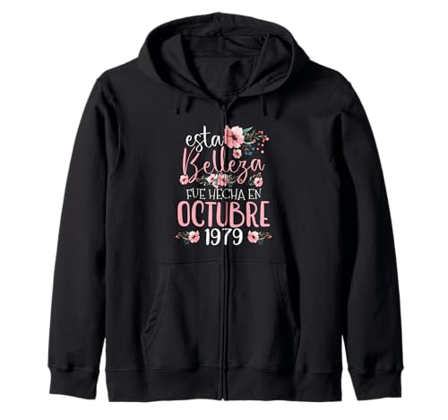 Hecha En Octubre 1979 Mujer Regalo 46 Años Cumpleaños Sudadera con Capucha
