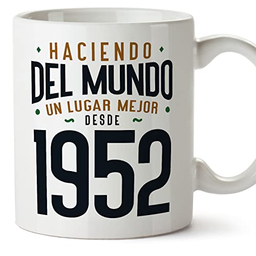 MUGFFINS Tazas 1952 Cumpleaños - En Español - Haciendo del Mundo un Lugar Mejor - 11 oz / 330 ml -...