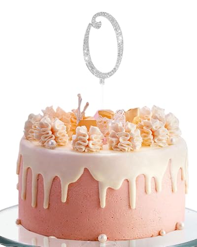 WUNZILO El número '0', Decoración de La Torta del Aniversario, Decoración Pastel Número, Número...