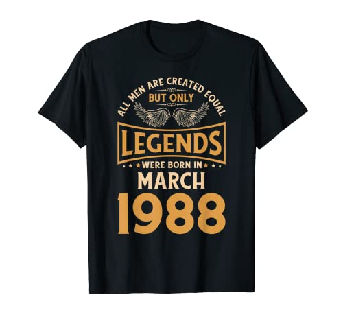 Las leyendas de cumpleaños nacieron en marzo de 1988. Camiseta