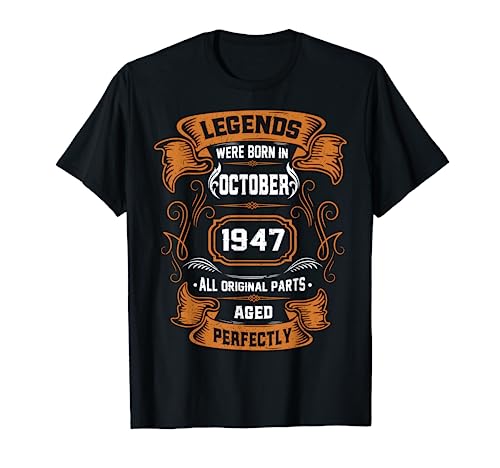 Las leyendas nacieron en octubre de 1947 regalo de cumpleaños Camiseta