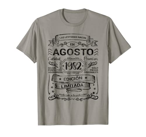 Las Leyendas Nacen En Agosto 1982 Mujer Hombre Camiseta