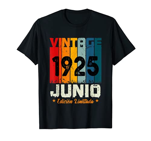 Vintage Junio 1925 Hombre Mujer 96 Años Cumpleaños Regalo Camiseta