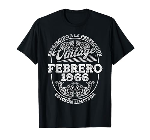 Febrero 1966 Vintage - 59 Años Regalo Cumpleaños Hombre Camiseta