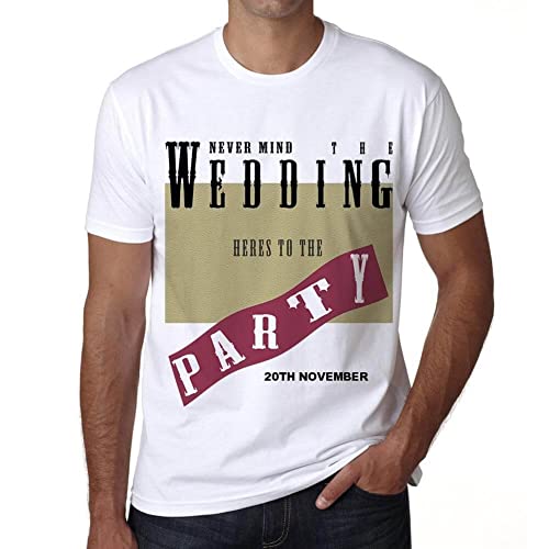 Camiseta para Hombre 20 De Noviembre Fiesta De Bodas – 20th November Wedding Party – Regalo...