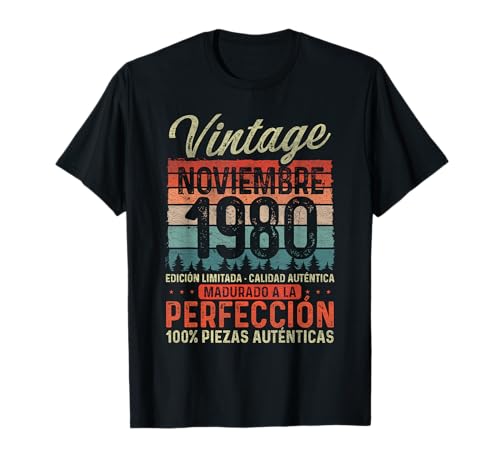 Noviembre 1980 Vintage Regalo 46 Años Cumpleaños Hombre Camiseta