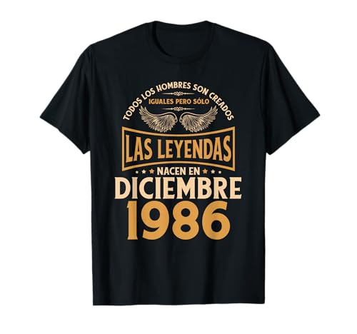 Cumpleaños Hombre Regalos Las Leyendas Diciembre 1986 Camiseta