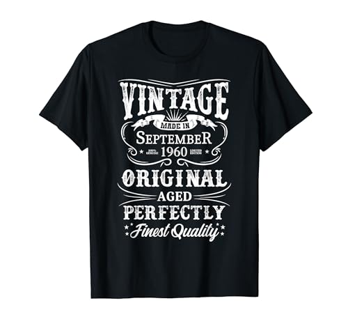 Vintage Septiembre 1960 Legendario Desde Septiembre 1960 Camiseta