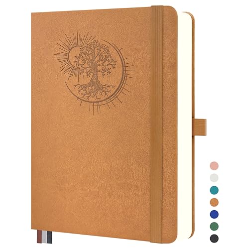 Mlife Libreta A5 con diseño del Árbol de la Vida: 360 páginas, papel de 100 g, cubierta de PU,...