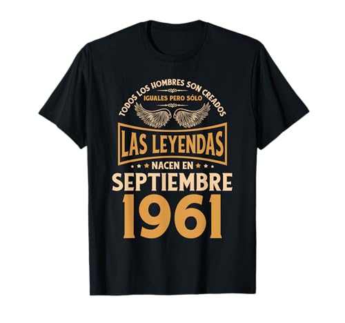 Cumpleaños Hombre Regalos Las Leyendas Septiembre 1961 Camiseta