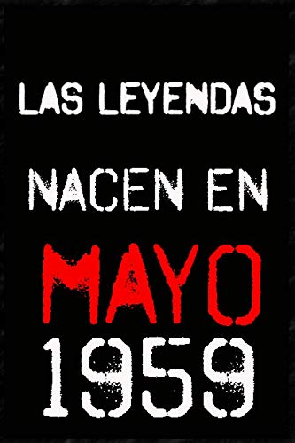 las leyendas en mayo 1959 Cuaderno de regalo de cumpleaños para mujeres, hombres, jefes,...