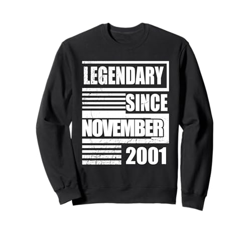 25 cumpleaños Legendario Desde noviembre de 2001 Sudadera