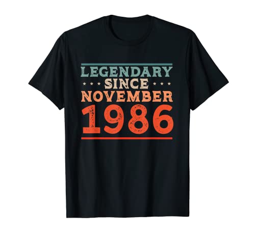 Legendario desde noviembre de 1986 Nacido en la fiesta de cumpleaños de los 80 Camiseta