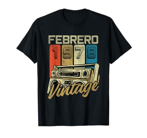 Febrero 1978 Vintage - 47 Años Regalo Cumpleaños Hombre Camiseta