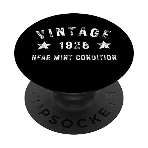 Vintage 1928 Nacido en 1928 Cerca de la Condición de Menta Cumpleaños PopSockets PopGrip...