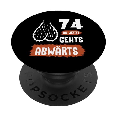 Camiseta Divertida 74 Cumpleaños Regalo Humorístico PopSockets PopGrip Adhesivo