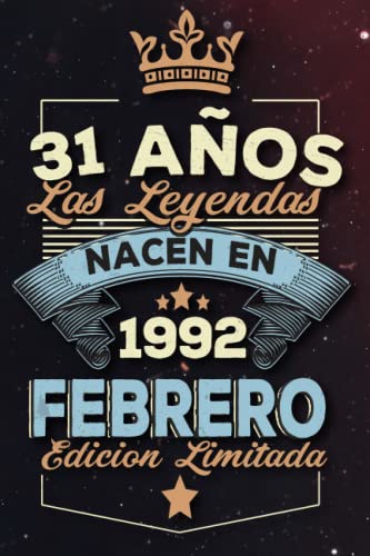 Las leyendas nacen en 31 años 1992 febrero: Ideas de regalos para hombres, ideas de cumpleaños 31...