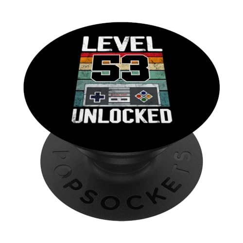 Nivel 53 Desbloqueado 53 Jugadores de un año Juegos de cumpleaños número 53 PopSockets PopGrip...