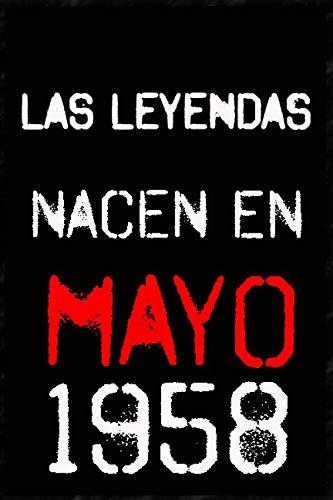 las leyendas en mayo 1958 Cuaderno de regalo de cumpleaños para mujeres, hombres, jefes,...