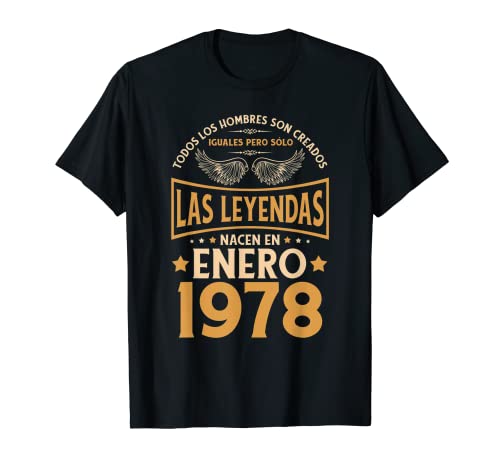 Cumpleaños Hombre Regalos Las Leyendas Enero 1978 Camiseta