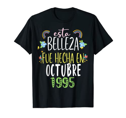 Hecha En octubre 1995 Mujer Regalo 27 años Cumpleaños Camiseta