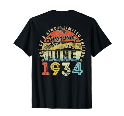 (ON Back) 92 Edición Limitada 1934 Junio 92 cumpleaños Camiseta