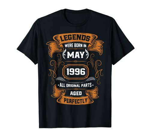 Legends were born in May 1996 regalo de cumpleaños Camiseta