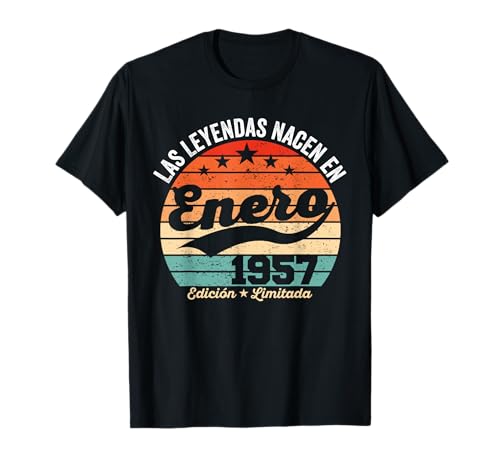 69 años Cumpleaños Las Leyendas Nacen en Enero de 1957 Camiseta