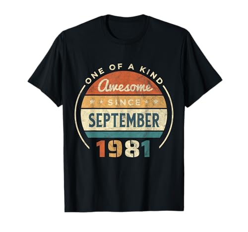 Impresionante Since Septiembre 1981 Vintage Cumpleaños Camiseta