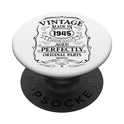 81 cumpleaños, diseño Retro Vintage, Hombre, Mujer 1945 PopSockets PopGrip Adhesivo