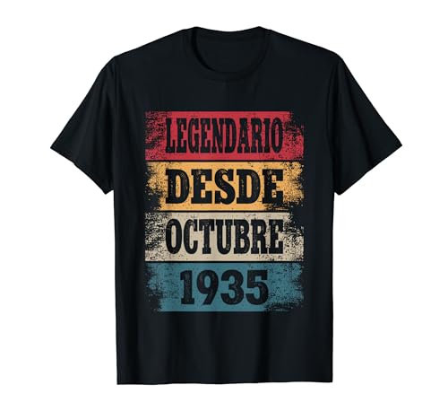 Legendario Desde Octubre 1935 - Cumpleaños 89 Años Camiseta